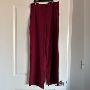 Burgundy dress pant. 100% polyester. Size small